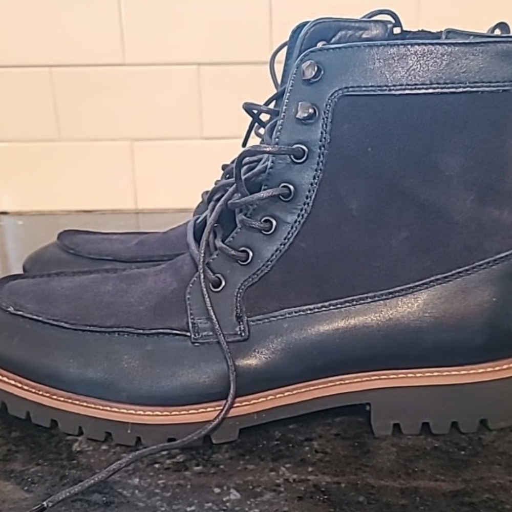 Milano Black and Blue Men's Shoes